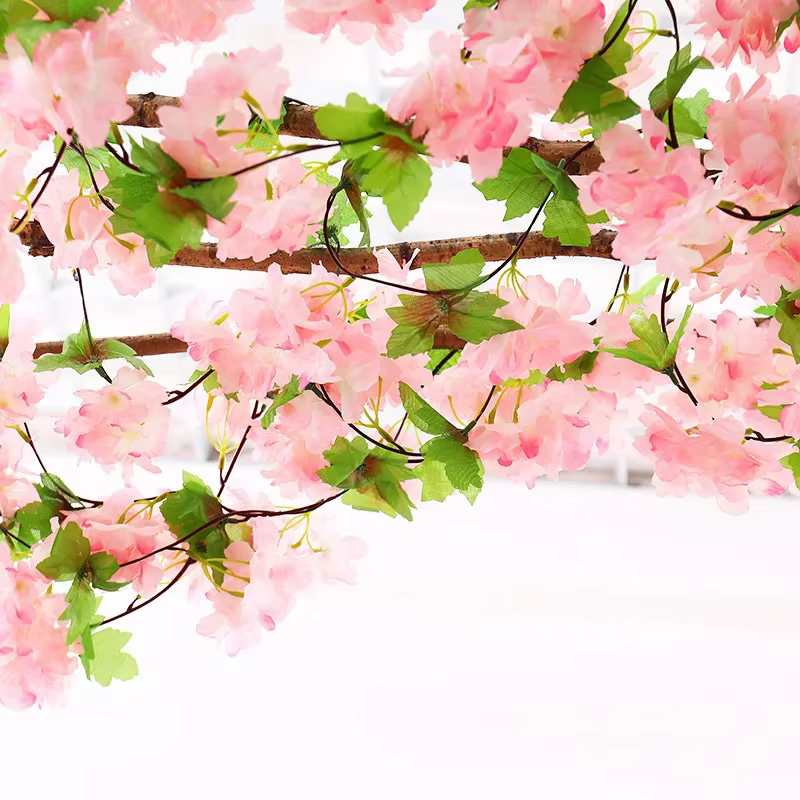 230cm fleurs artificielles Sakura vigne mariage jardin arc maison fête décoration noël mariée fausses plantes décor fleur vignes