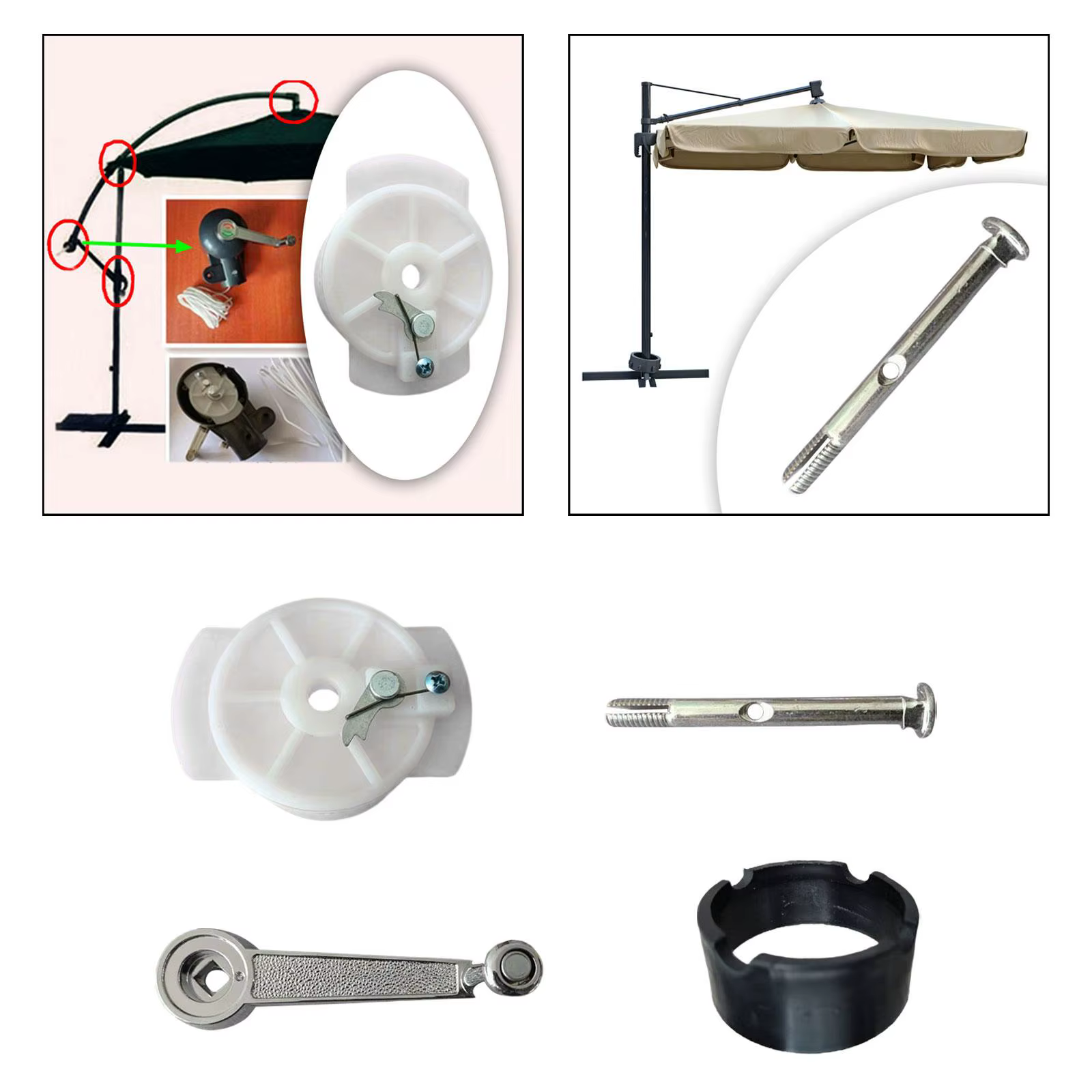 Accessoires pour parasol de patio, parasol latéral suspendu, accessoires pour parasol d'extérieur pour cour, table de patio, balcon extérieur, pique-nique