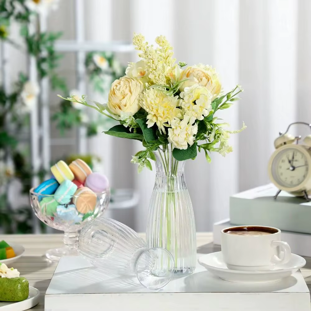 Vase à fleurs en plastique Transparent