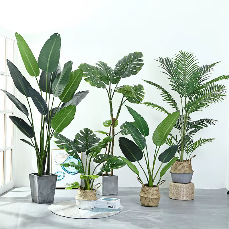 Simulation palmier plante artificielle Ficus Lyrata Dypsis Lutescens banane