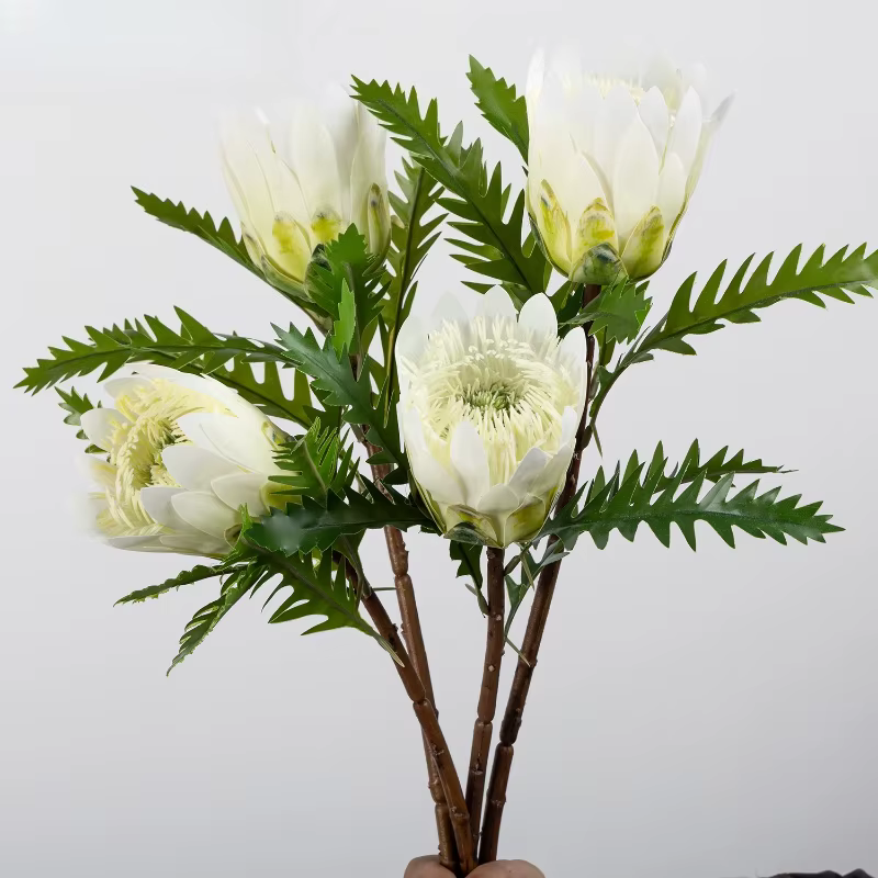 6 pièces de fausses fleurs en plastique