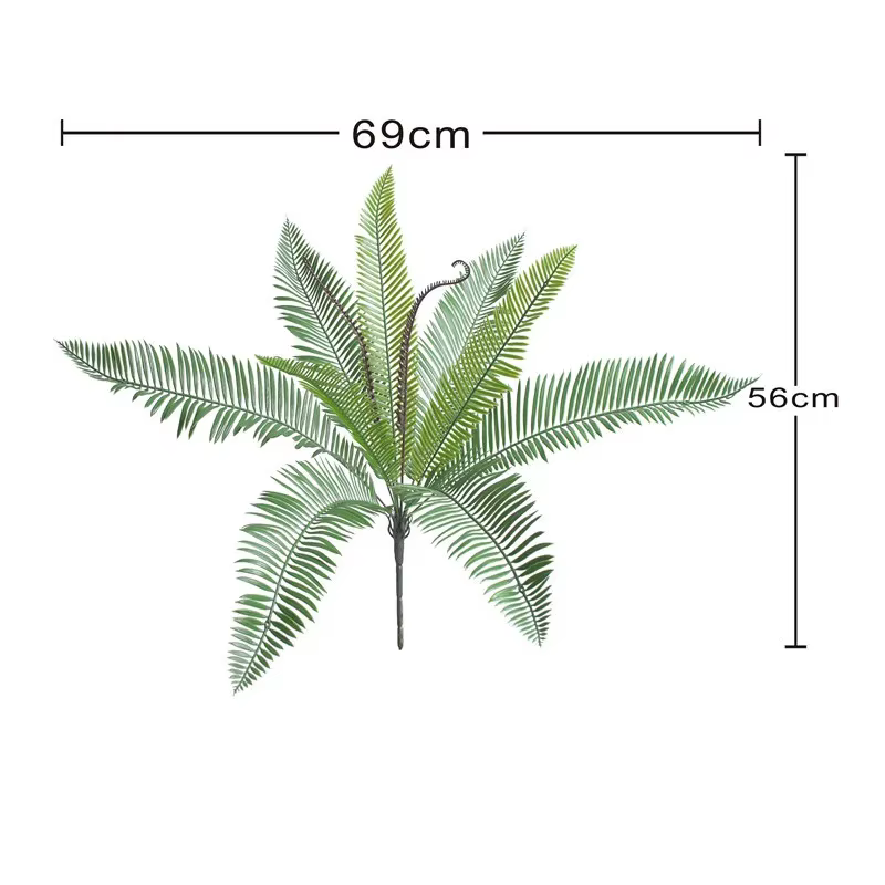 Feuilles de plantes de simulation de tournesol de queue d'Att en plastique
