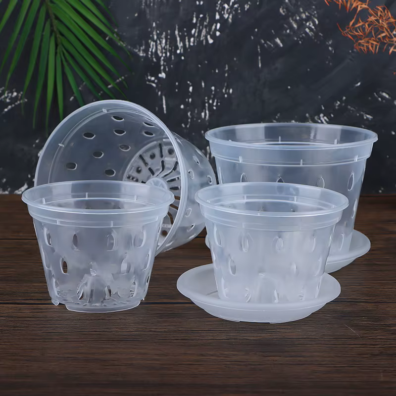 1 pièce de pot de fleurs de jardin avec trous de drainage
