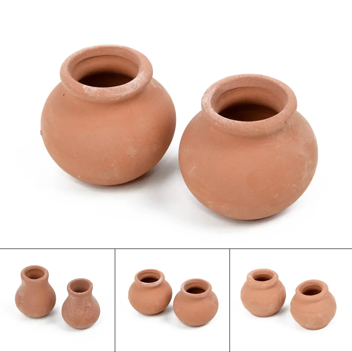 2 pièces Mini Pot en terre cuite argile céramique poterie