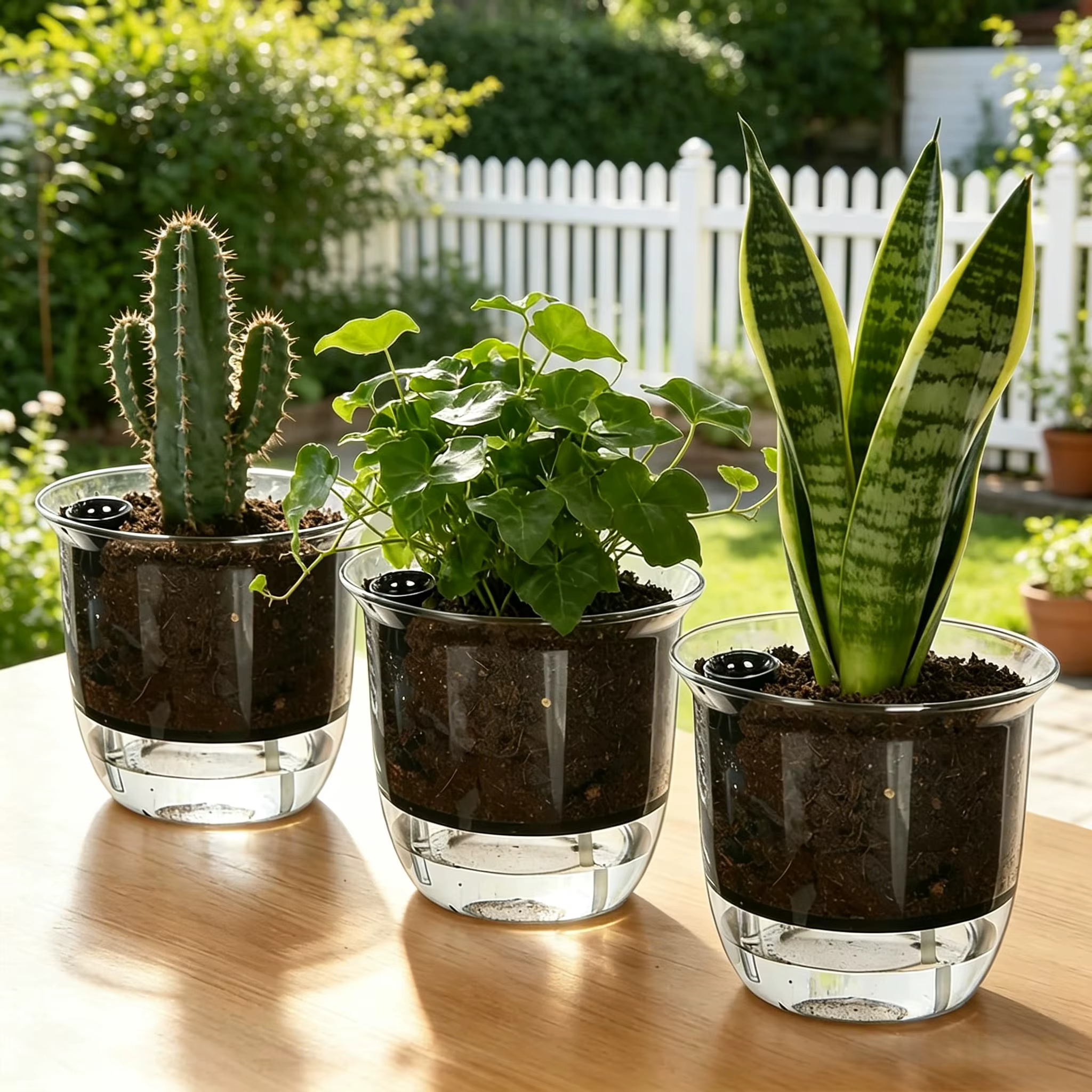 Lot de 2 pots auto-arrosants