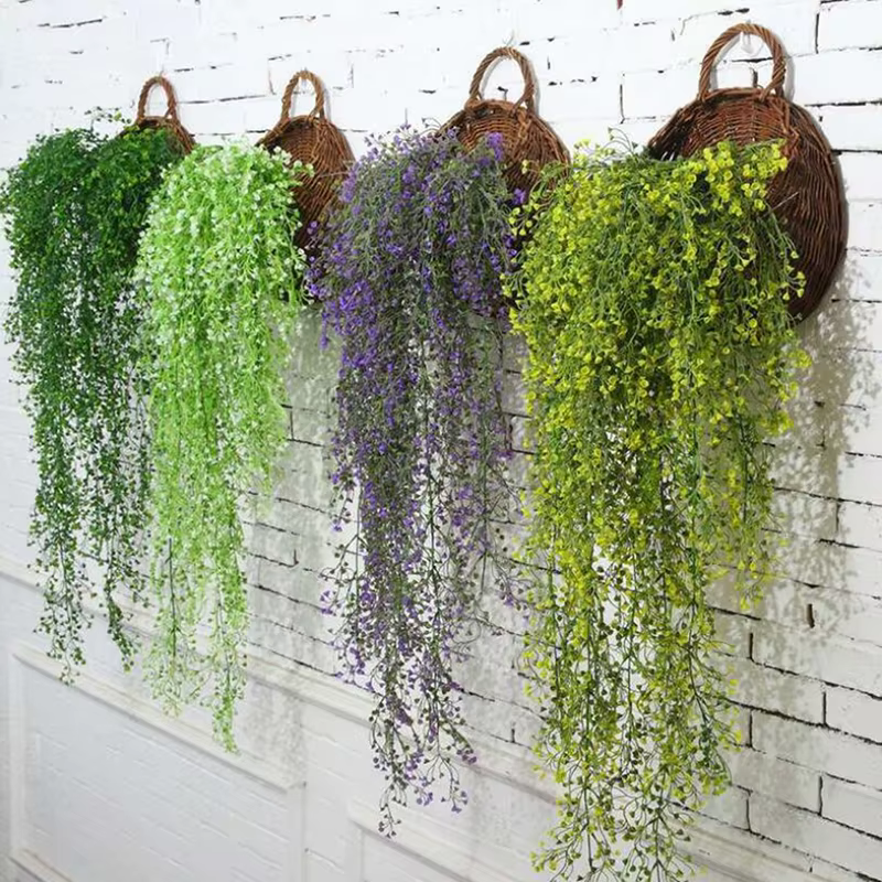 Plantes Artificielles de Vignes et Fleurs pour Décoration Murale