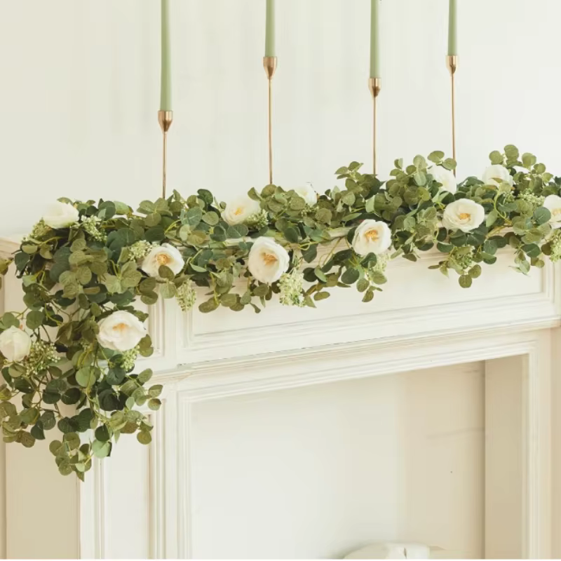 Guirlande d'eucalyptus artificielle de 180cm
