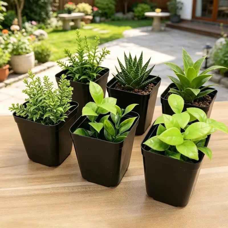 Pots de pépinière en plastique avec trous respirants