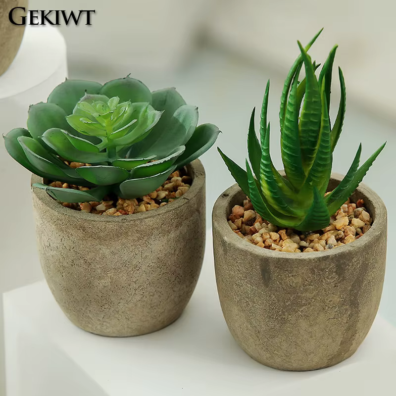 Mini plantes succulentes artificielles à feuilles persistantes