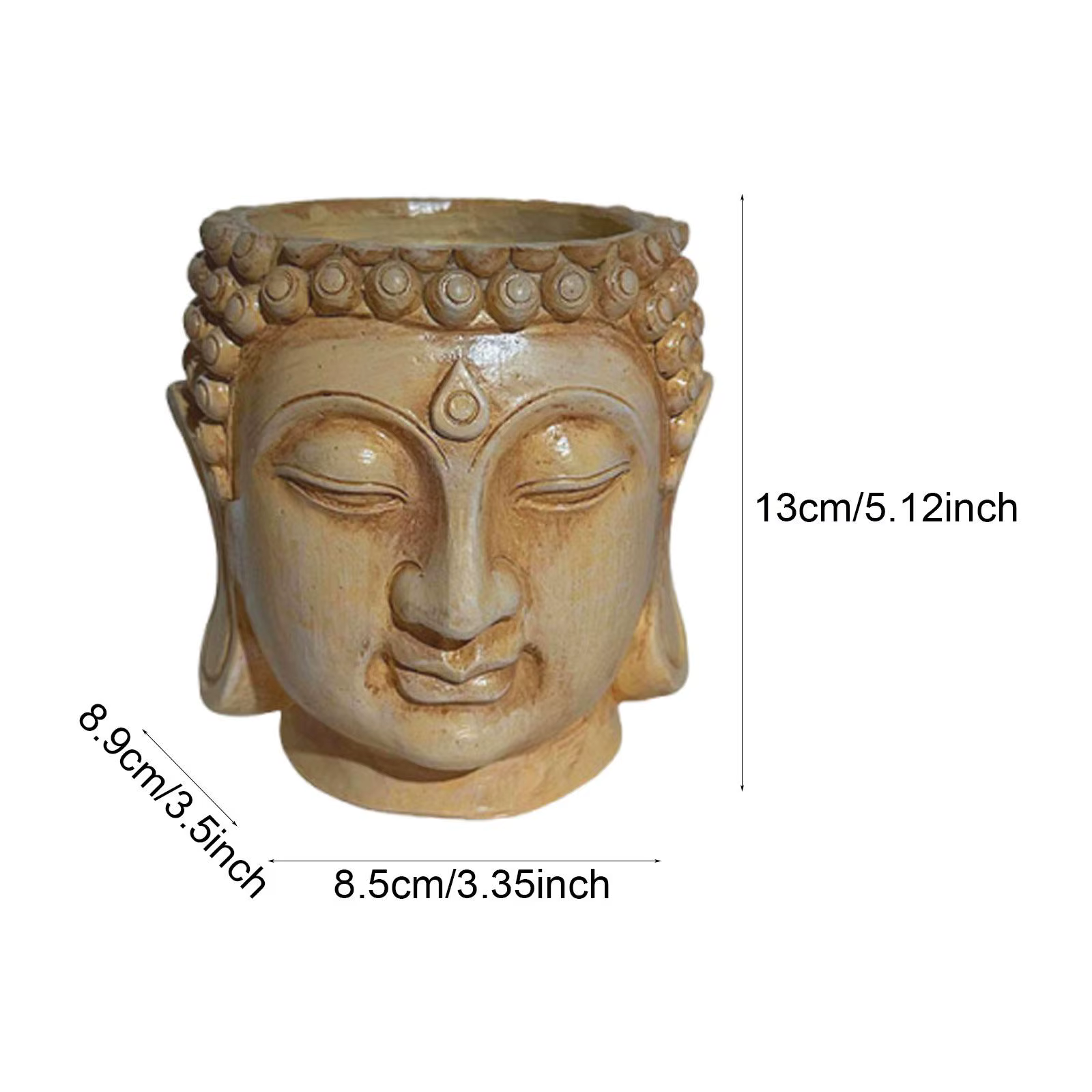 Pot de fleurs en résine en forme de Bouddha