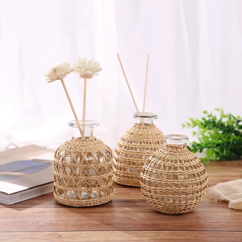 Vase aromatique en verre tissé à la main de Style japonais