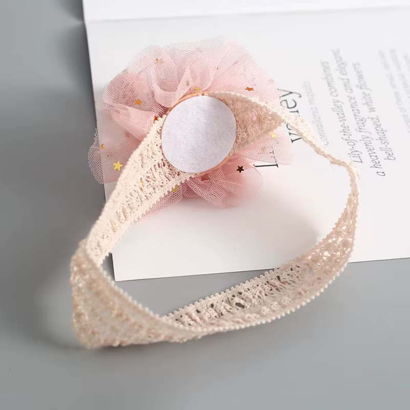 Filles couronne princesse bandeau rose dentelle fleur couronne bébé bandeau de cheveux nouveau-né enfant en bas âge Photo accessoires fête enfants cheveux accessoires