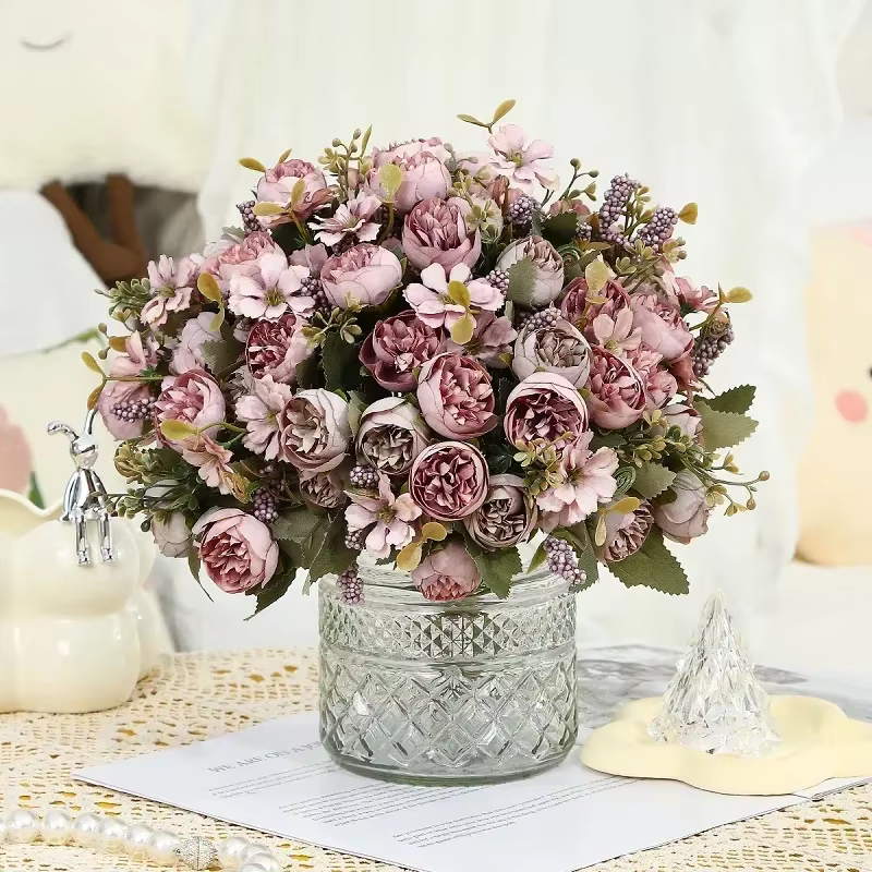 Petites Fleurs Artificielles pour Décoration de Chambre à Coucher
