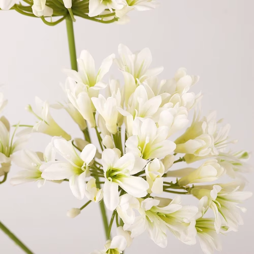 Nouvelle branche de fleurs d'agapanthus artificielles de 75 cm de long