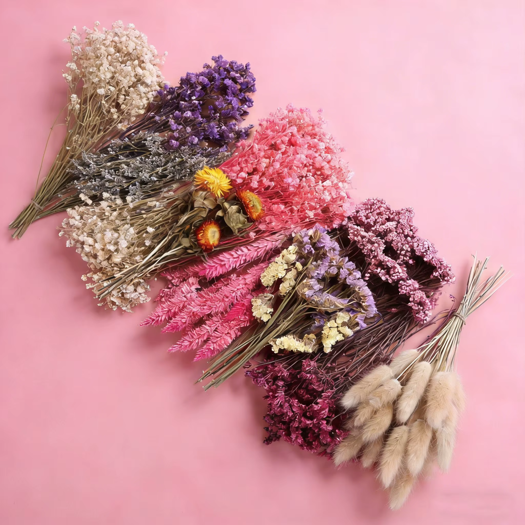 Coffret de matériaux de fleurs séchées mélangées