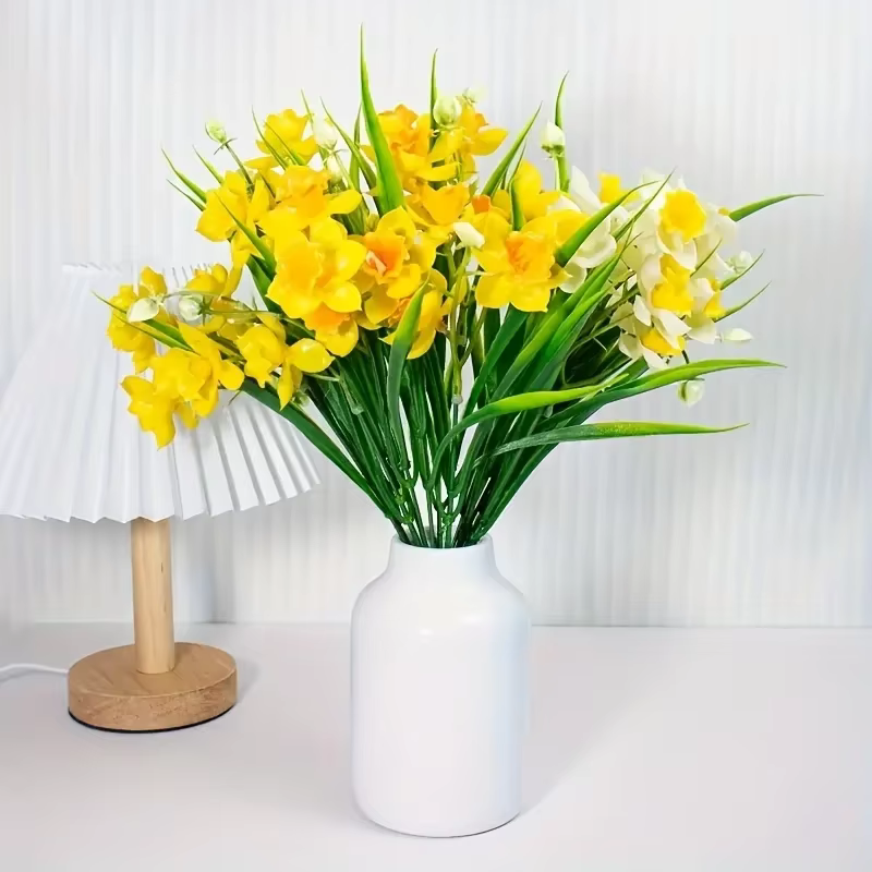 Fleurs de jonquille artificielles pour l'extérieur