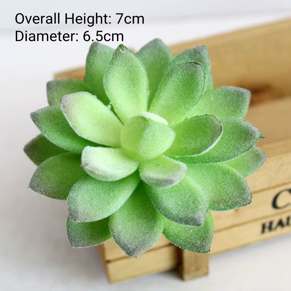 Plantes succulentes artificielles floquées vertes bonsaï, fausses plantes de bureau, décoration de mariage pour la saint-valentin
