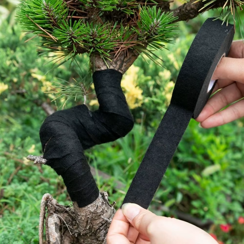 Ruban adhésif pour plantes en velours noir