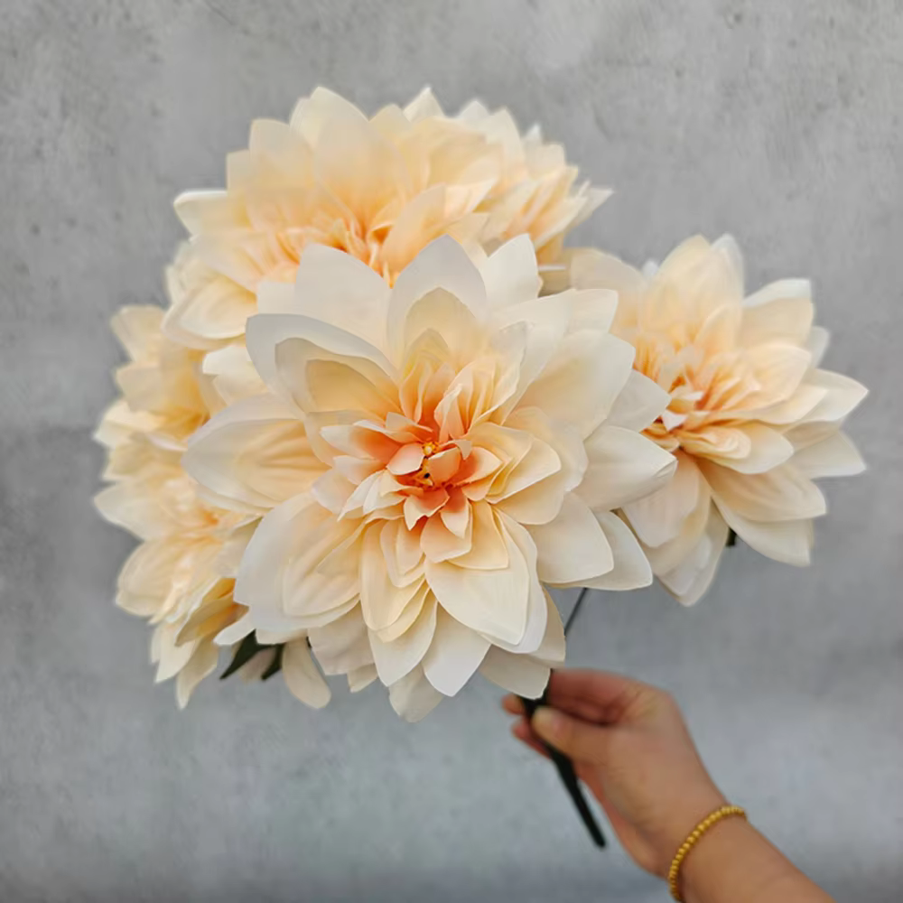 Fleurs artificielles de Dahlia à 7 têtes