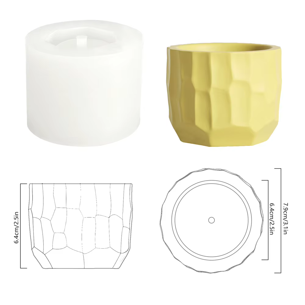 Pot de fleurs rond moule en Silicone béton bricolage cendrier plâtre ciment