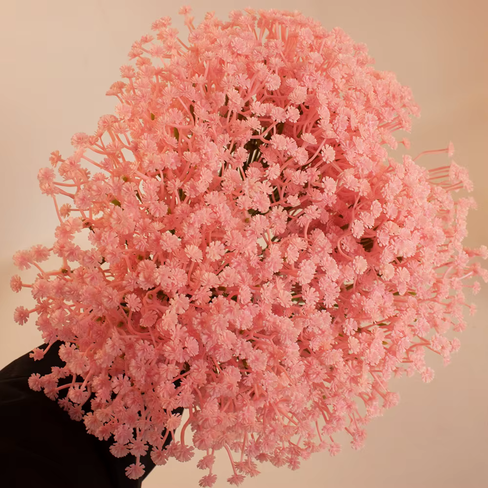 Fleurs de Gypsophile Rose 10/40/60 Bouquets Vibrantes Artificielles Fausses Gypsophiles pour Mariage Fiançailles Douche Nuptiale Décoration de la Maison