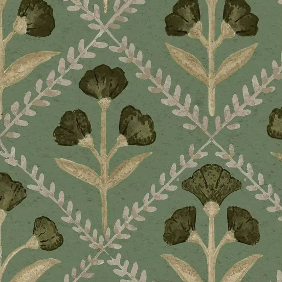 Papier peint plantes modernes vertes