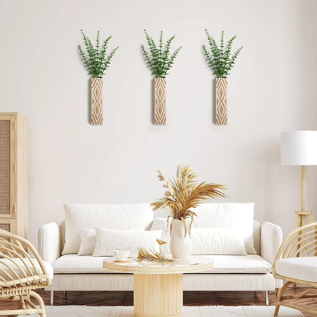 Vase mural en bois de style bohème pour la décoration de la maison