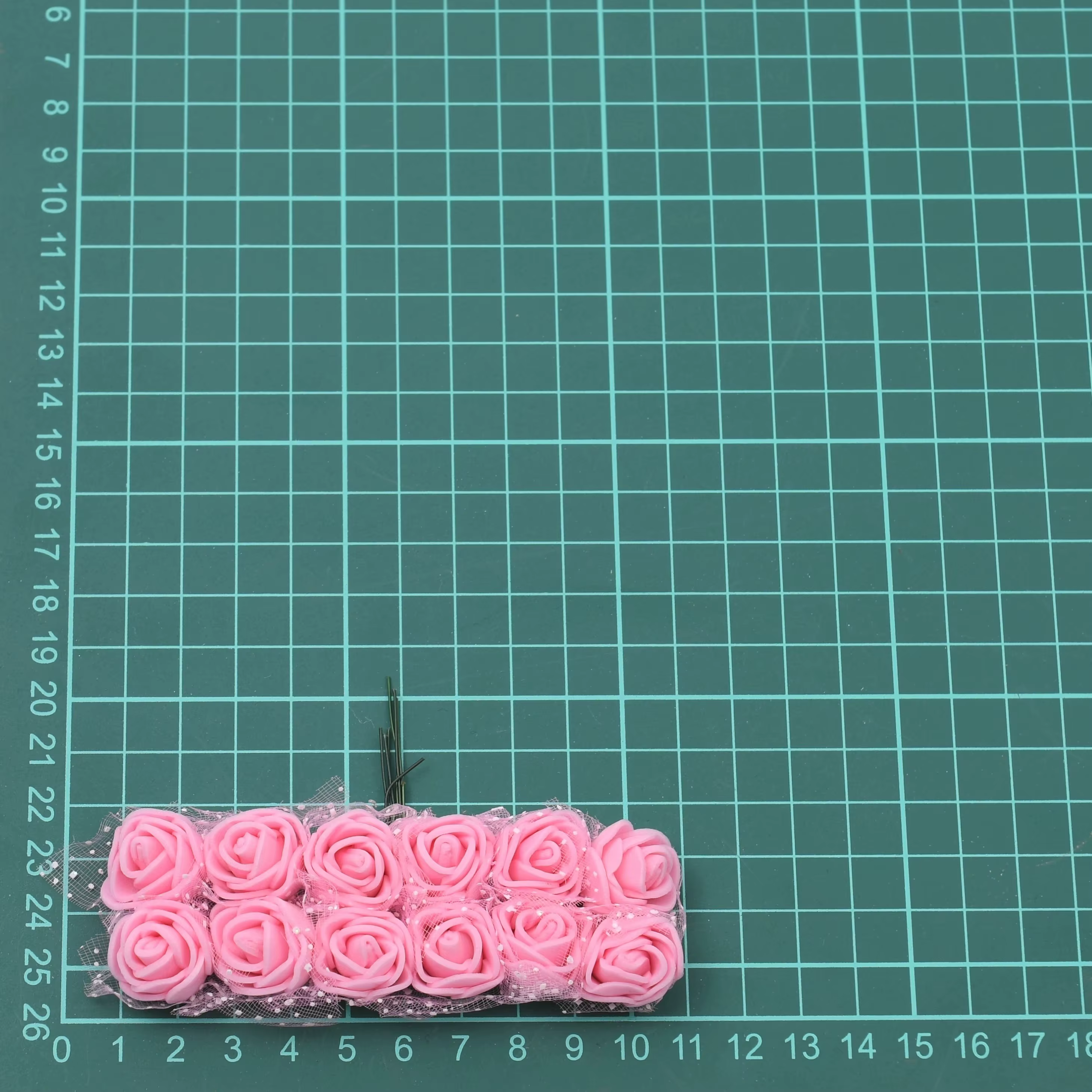 144 pièces/2 cm Mini dentelle Pe Rose mousse têtes de fleurs Bouquet pour mariage décoration de la maison Scrapbooking