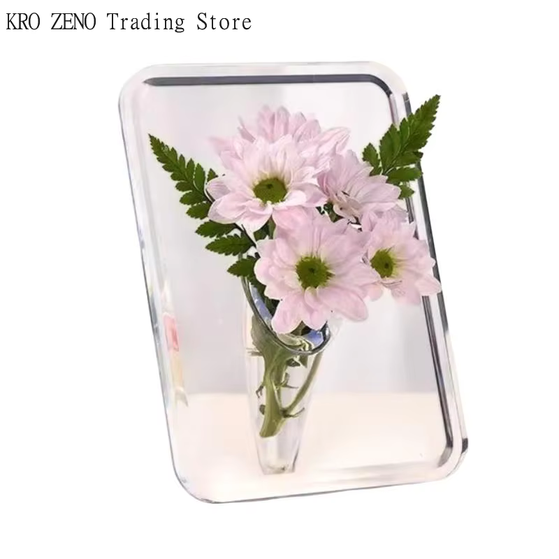 🔝 Vase à fleurs en acrylique transparent