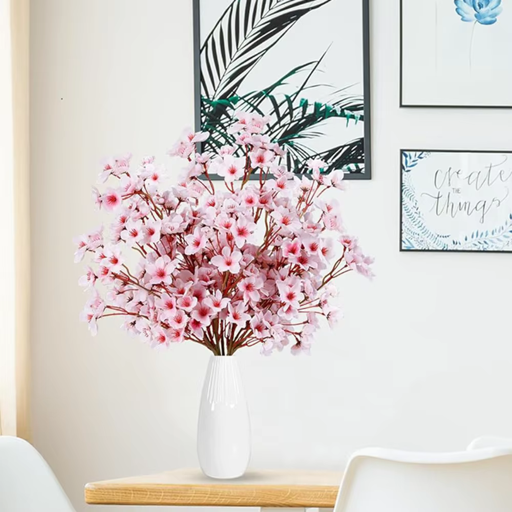 Fleurs artificielles Soie Peach Blossom Arrangement Accueil Salle De Mariage Table Partie OutdoorYard Jardin Festival BRICOLAGE DecorAccessories