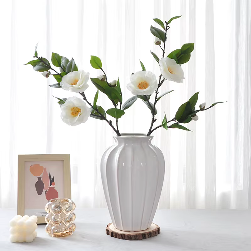 Fleur artificielle camélia pour salon de thé chinois