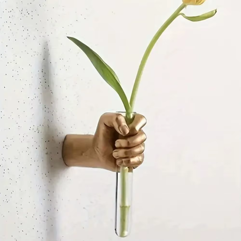 Vase à fleurs à main en résine