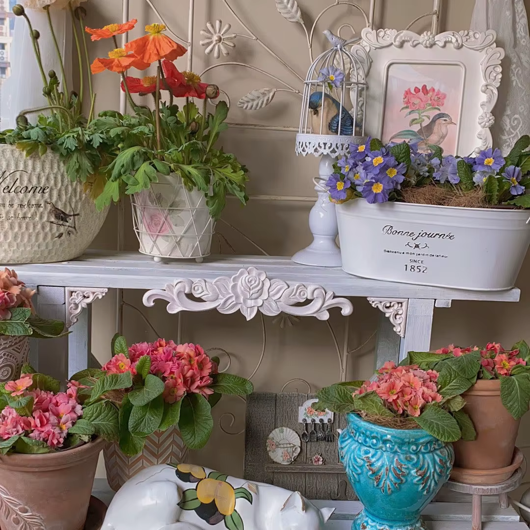 Appliques florales en bois pour meubles