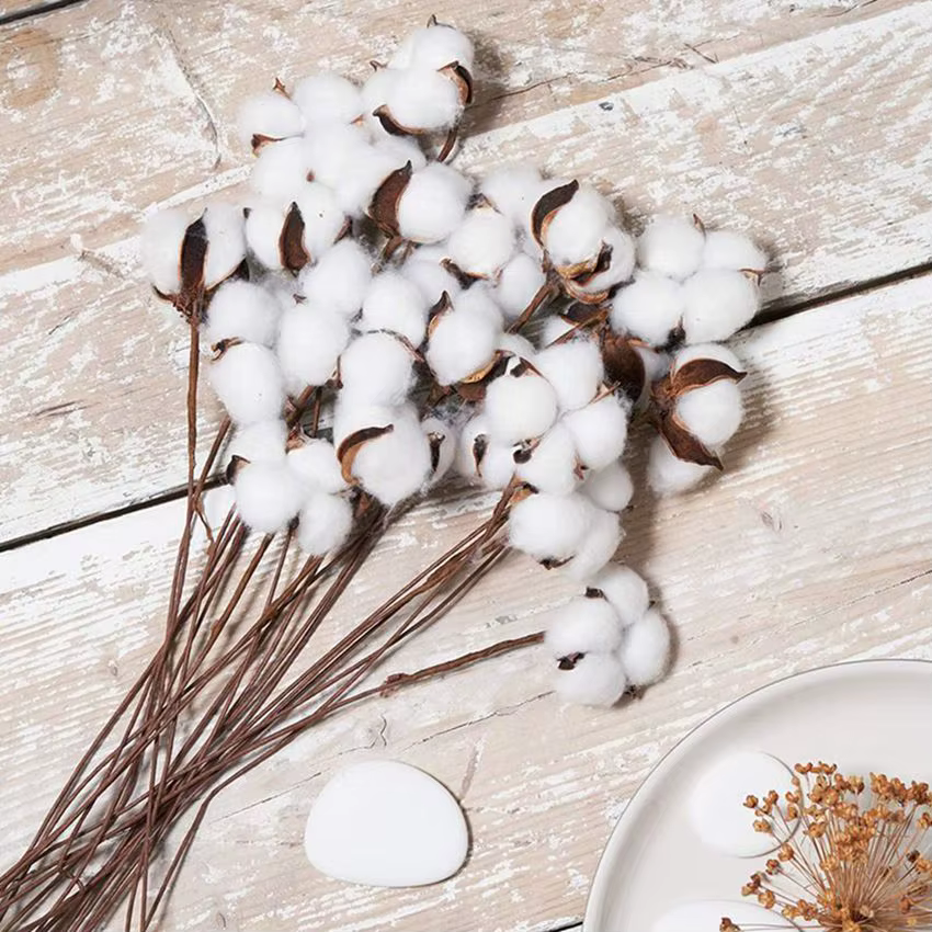 Plantes artificielles en coton naturel