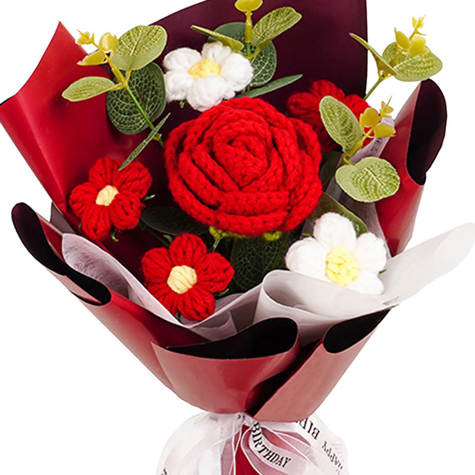 Bouquet de Fleurs Artificielles au Crochet