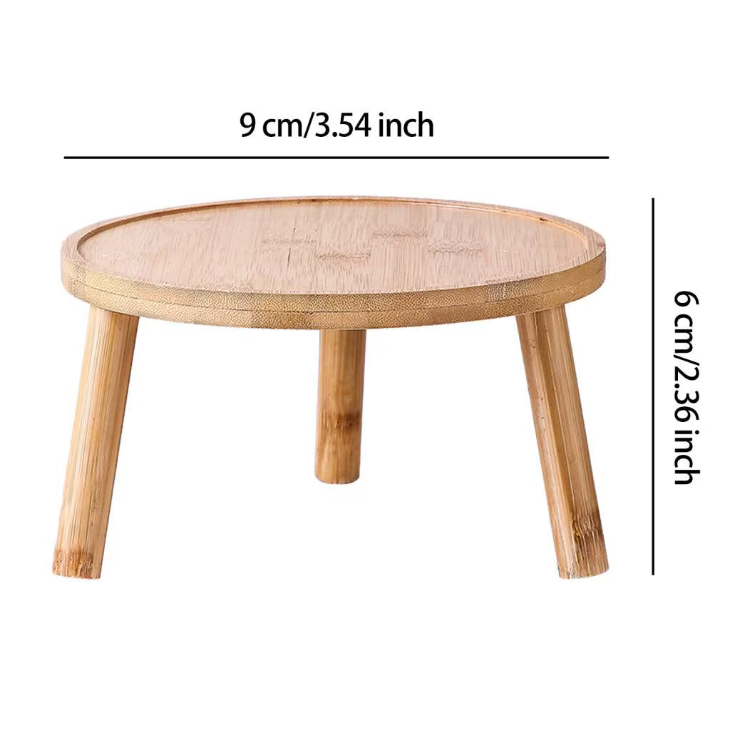 Support de présentation pour pot de fleurs en bambou