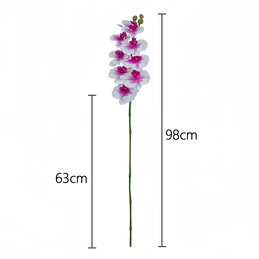 Bouquet de 9 orchidées papillon en latex