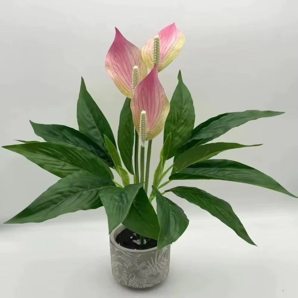 Plantes vertes artificielles en plastique au toucher réaliste