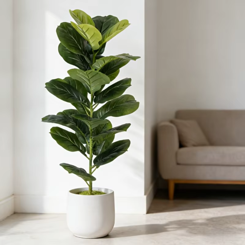 Grand arbre artificiel Ficus de 100 cm à 23 feuilles