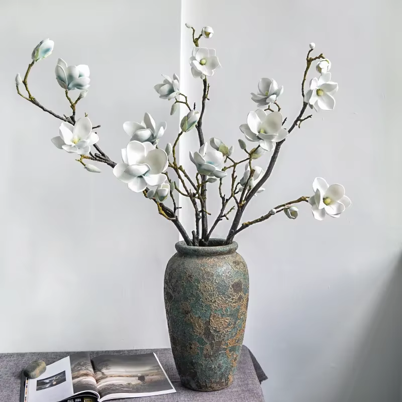 Fleurs artificielles de 95CM de style Zen chinois pour la décoration de la maison et du mariage