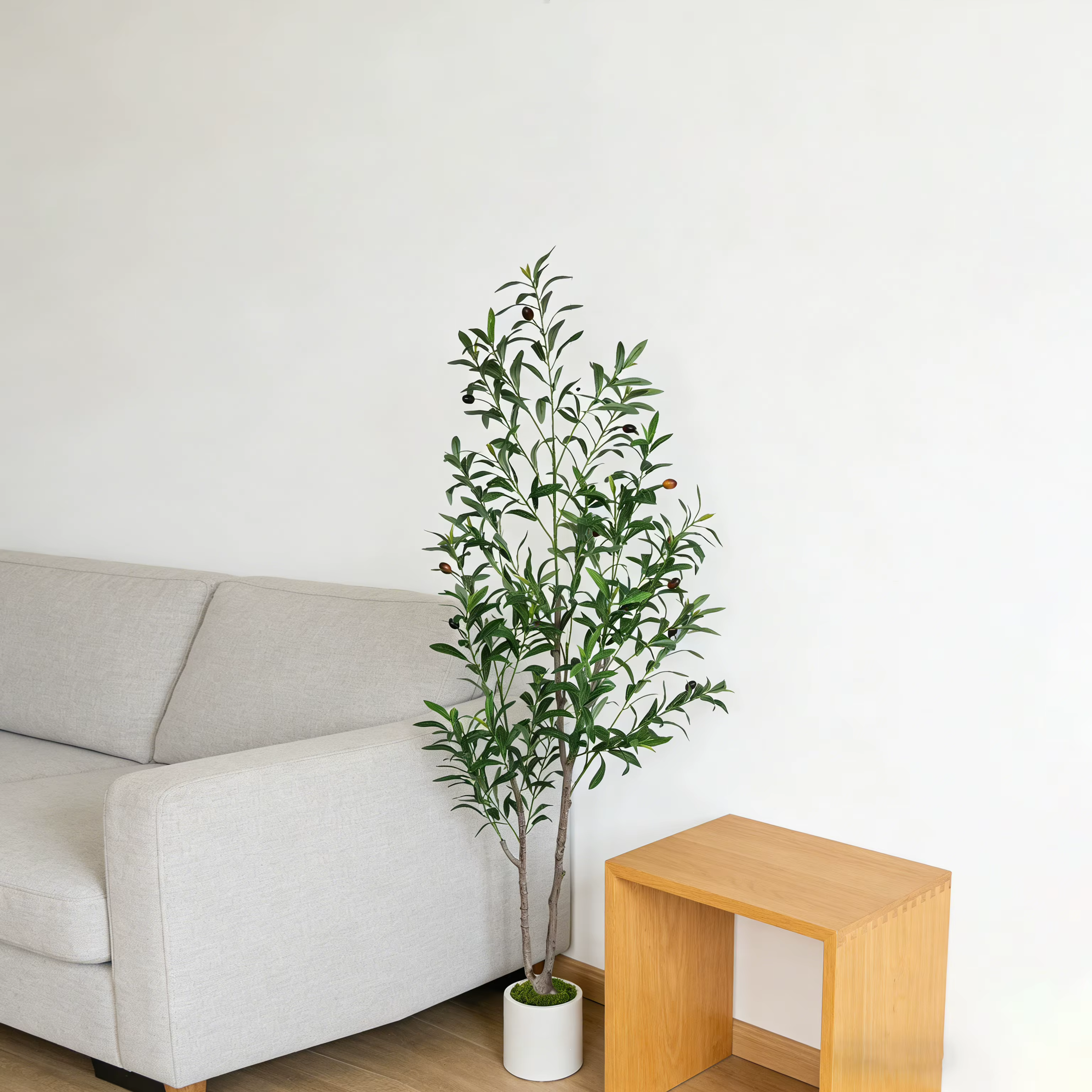 Arbre d'olivier artificiel à double tronc de 145 cm à 175 cm / 5