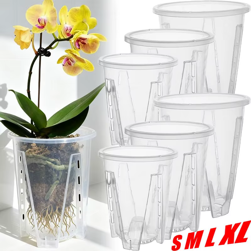 Pot de fleur transparent en plastique PP