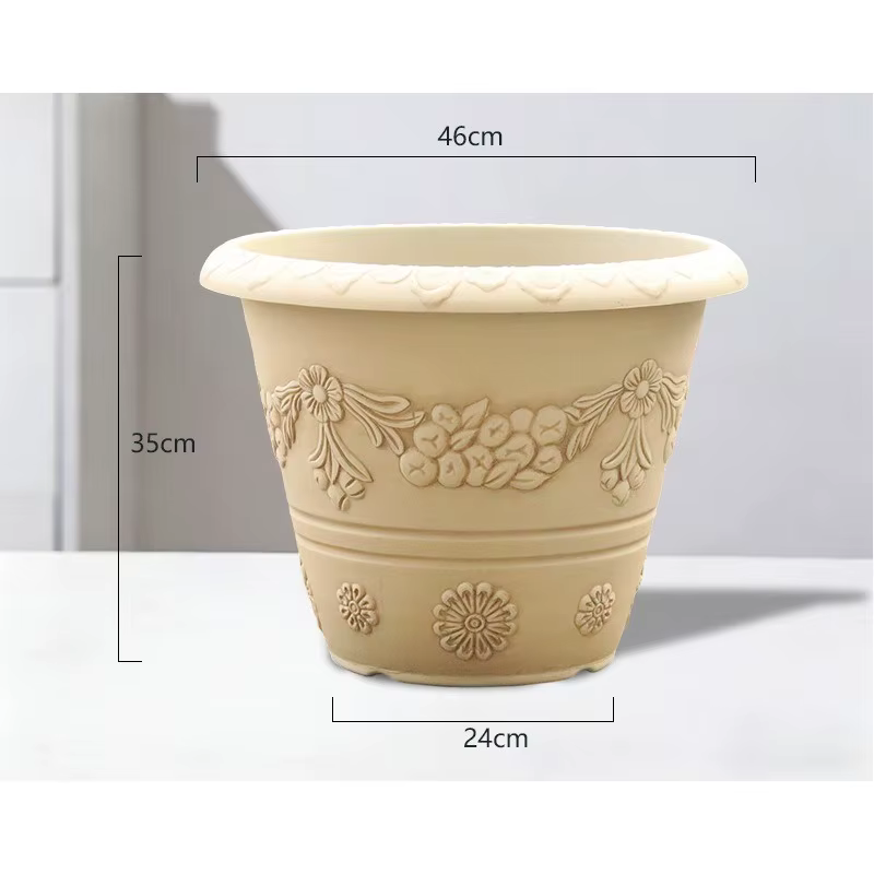 Nouveau pot de fleurs en plastique épaissi et renforcé pour la culture du Pothos