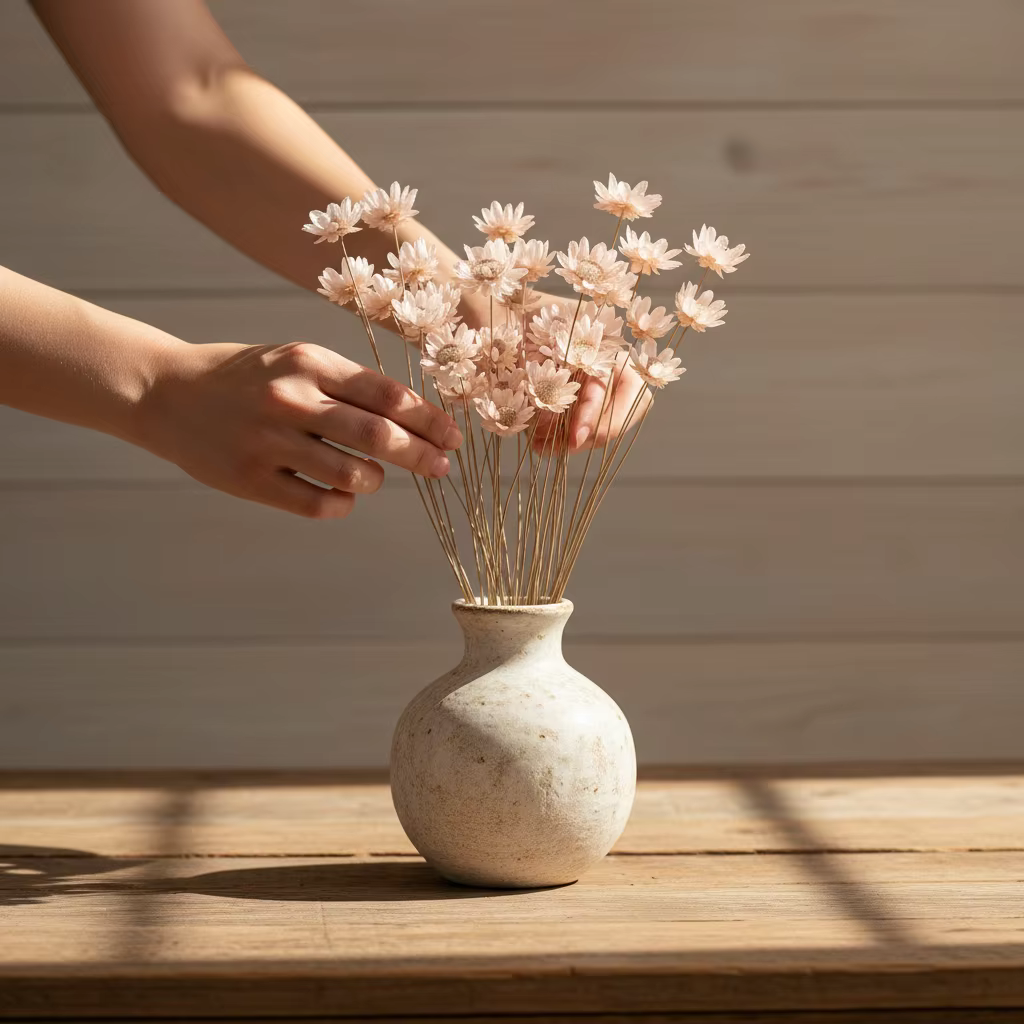 Mini bouquet de fleurs étoiles brésiliennes séchées
