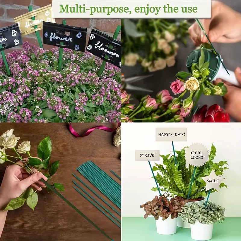 10 piquets de support robustes pour plantes