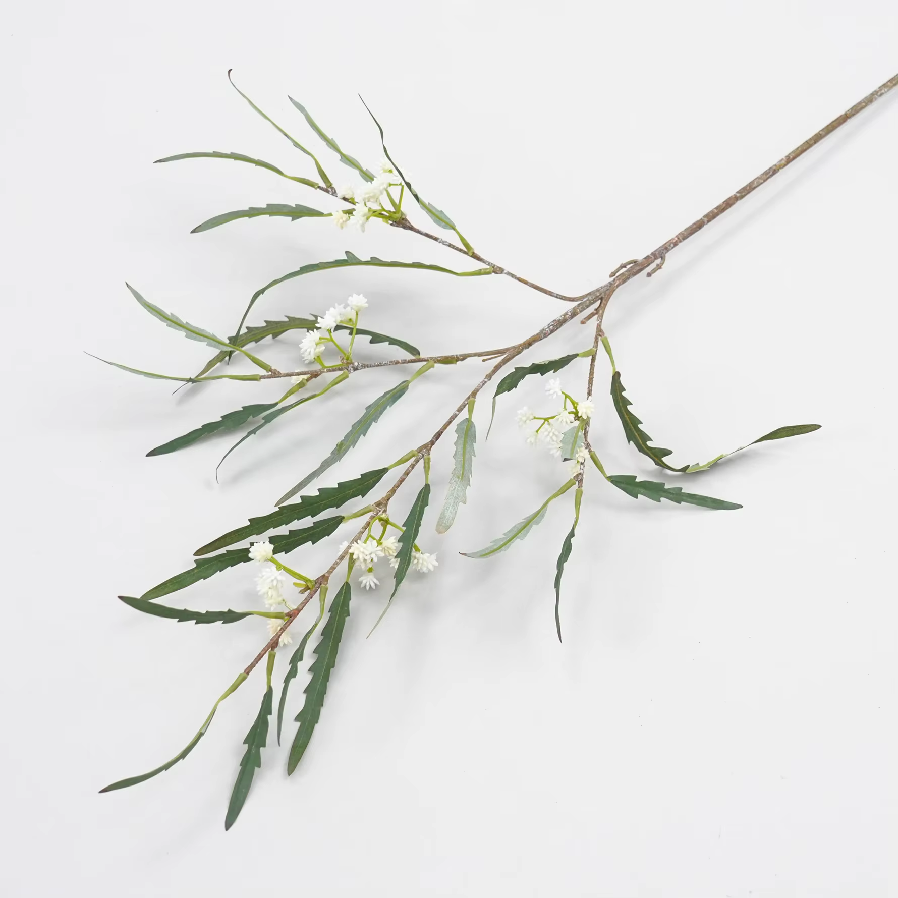 C1998 Branche de fleur artificielle verte de 75 cm pour arrangements floraux de mariage DIY