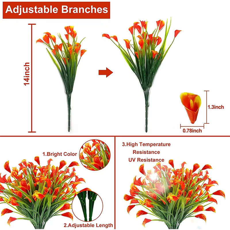 Fleurs artificielles Calla Lily fausses