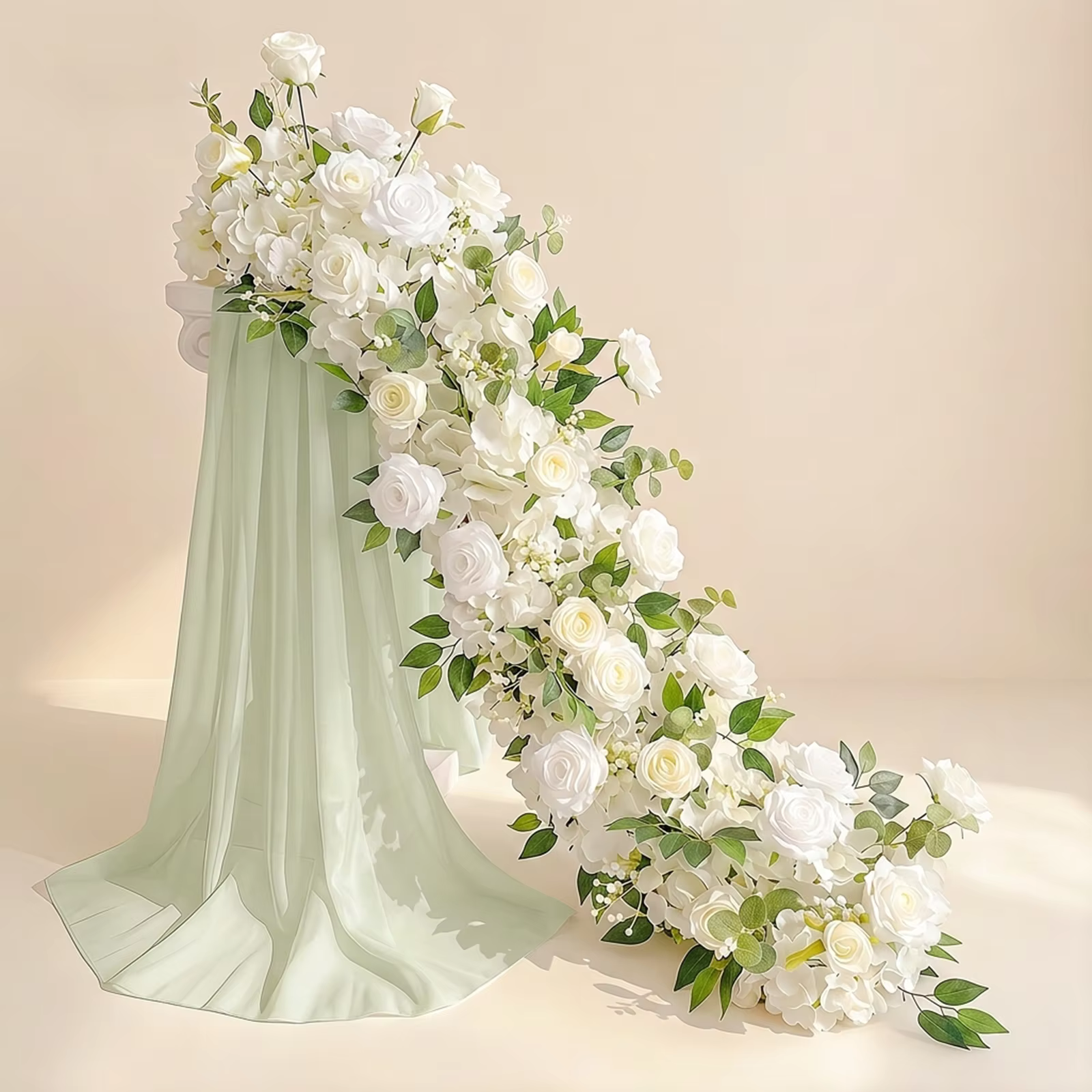 Fleur artificielle rose Uflower, décoration de toile de fond de mariage, chemin de table floral, arrangement floral central de table pour événements, accessoires de fête