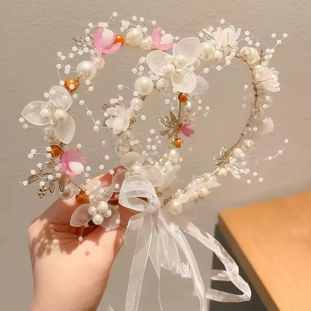Accessoire de mariage, couronne de mariée, bijoux en cristal pour cheveux, diadème avec perles et fleurs, couronne de mariage florale, bandeau de mariée en perles