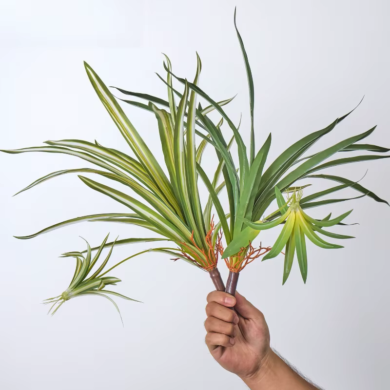 Lot de 5 plantes artificielles Chlorophytum Comosum en plastique pour mariage